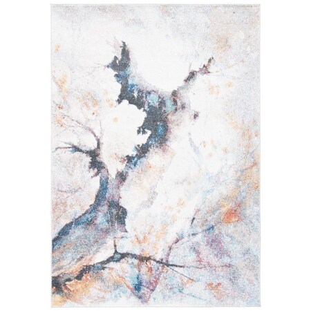 Safavieh 8 x 10 ft. Phoenix Power Loomed Rectangle Area Rug Ivory & Charcoal PHX299A-8